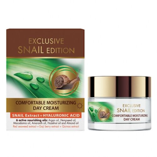 Comfortable Moisturizing Day Cream with Snail Extract and Hyaluronic Acid 50 Comfortable Moisturizing Day Cream with Snail Extract and Hyaluronic Acid 50